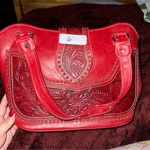 Montana West Red Western Bag